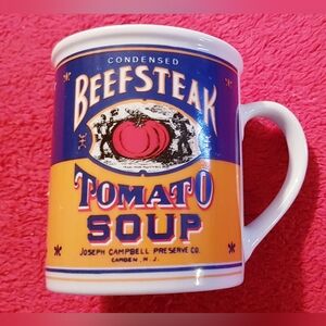 1994 Campbell Soup Mug Condensed Beefsteak Tomato Soup 125th Anniversary Vintage
